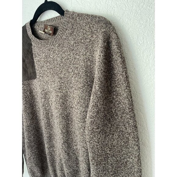 Three‎ Forks Ranch Wool/Cashmere Shooting Sweater Size Small Leather - Picture 10 of 10